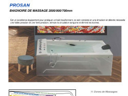 PROSAN MASSAGE BATHTUB 2000/900/700mm